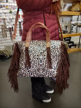 Load image into Gallery viewer, Duffle bag W/ Tooled Straps &amp; Fringe