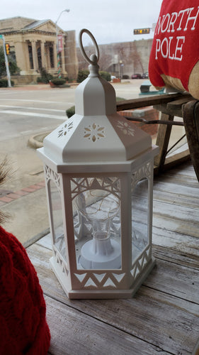 Decorative Lighted Lantern White