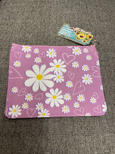 Flower Print Cosmetic Bag