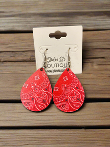 Tipi Tear Drop Wooden Earrings