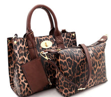 Load image into Gallery viewer, Leopard 3-in-1 Boxy Satchel