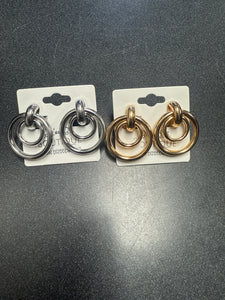 Double Hoop Clip On Earrings