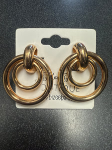 Double Hoop Clip On Earrings