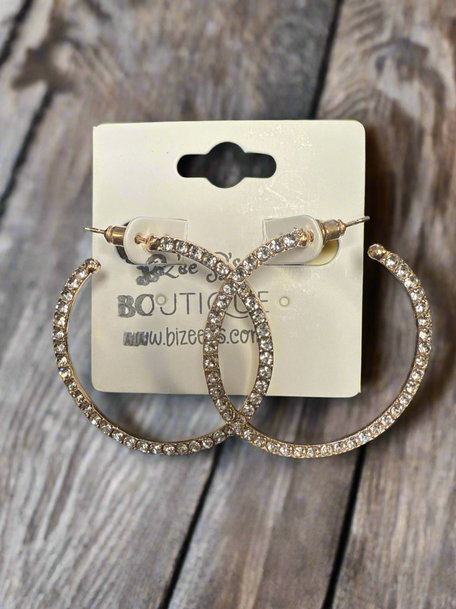 Sparkling Hoop Earrings
