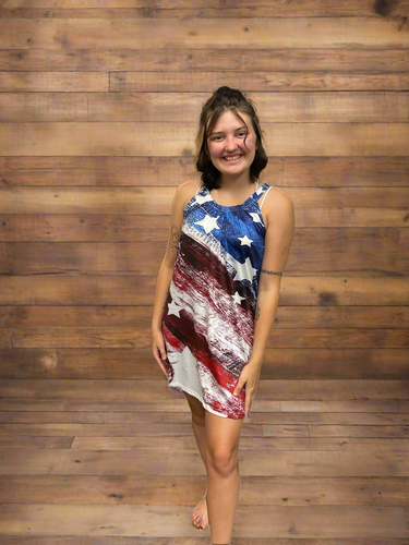 Stars And Stripe Print Cami Top