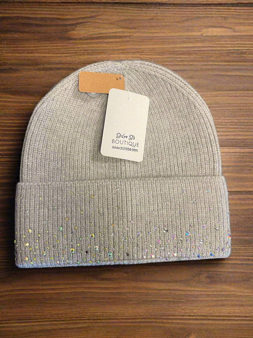 Rhinestone Beanie – Biz'ee B's Boutique