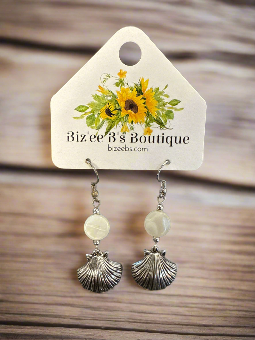 Pearl and Silvertone Sea Earrings OE2140-2145-2142-ASMOP