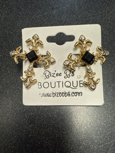 Cross Clip On Earrings