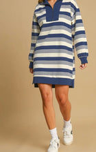 Load image into Gallery viewer, Stripe Half Zip Up Dress