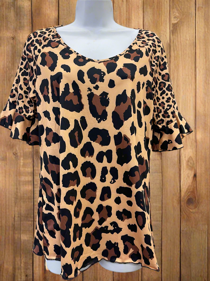 Leopard V-Neck Top