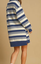 Load image into Gallery viewer, Stripe Half Zip Up Dress