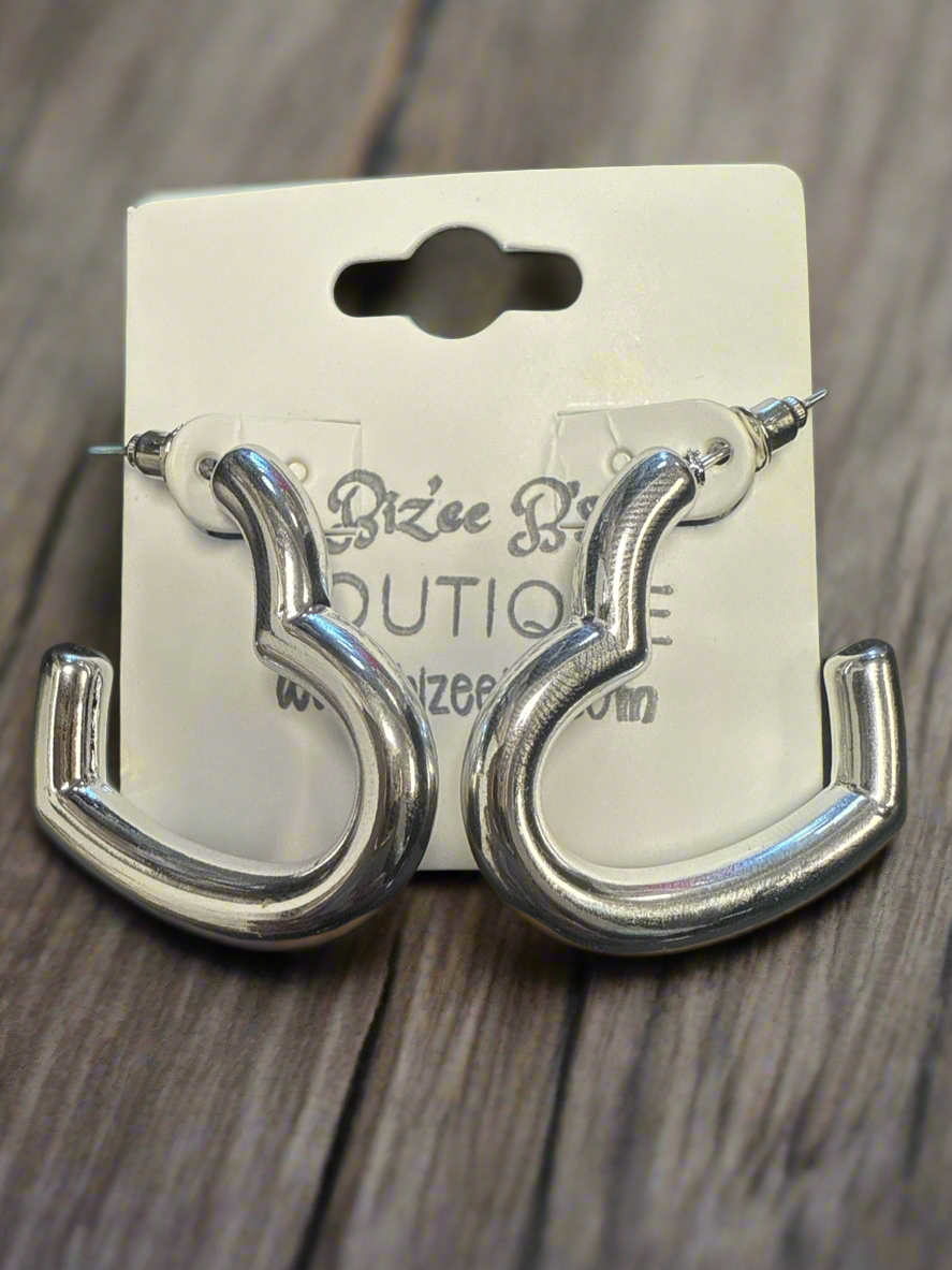 Heart Shaped Hoop Earrings