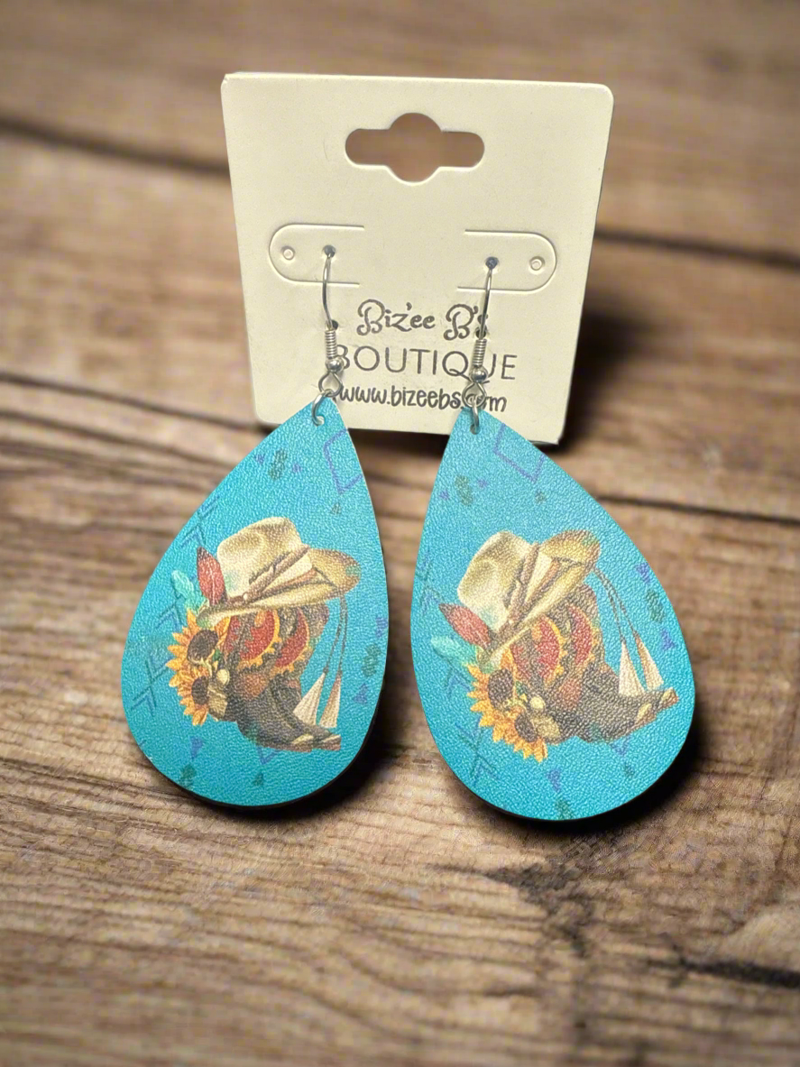 Turquoise Cowboy Earrings