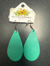 Load image into Gallery viewer, Leather Teardrop Earrings