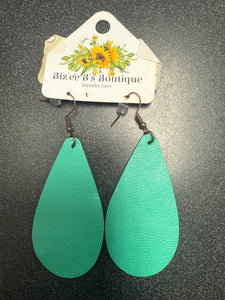 Leather Teardrop Earrings