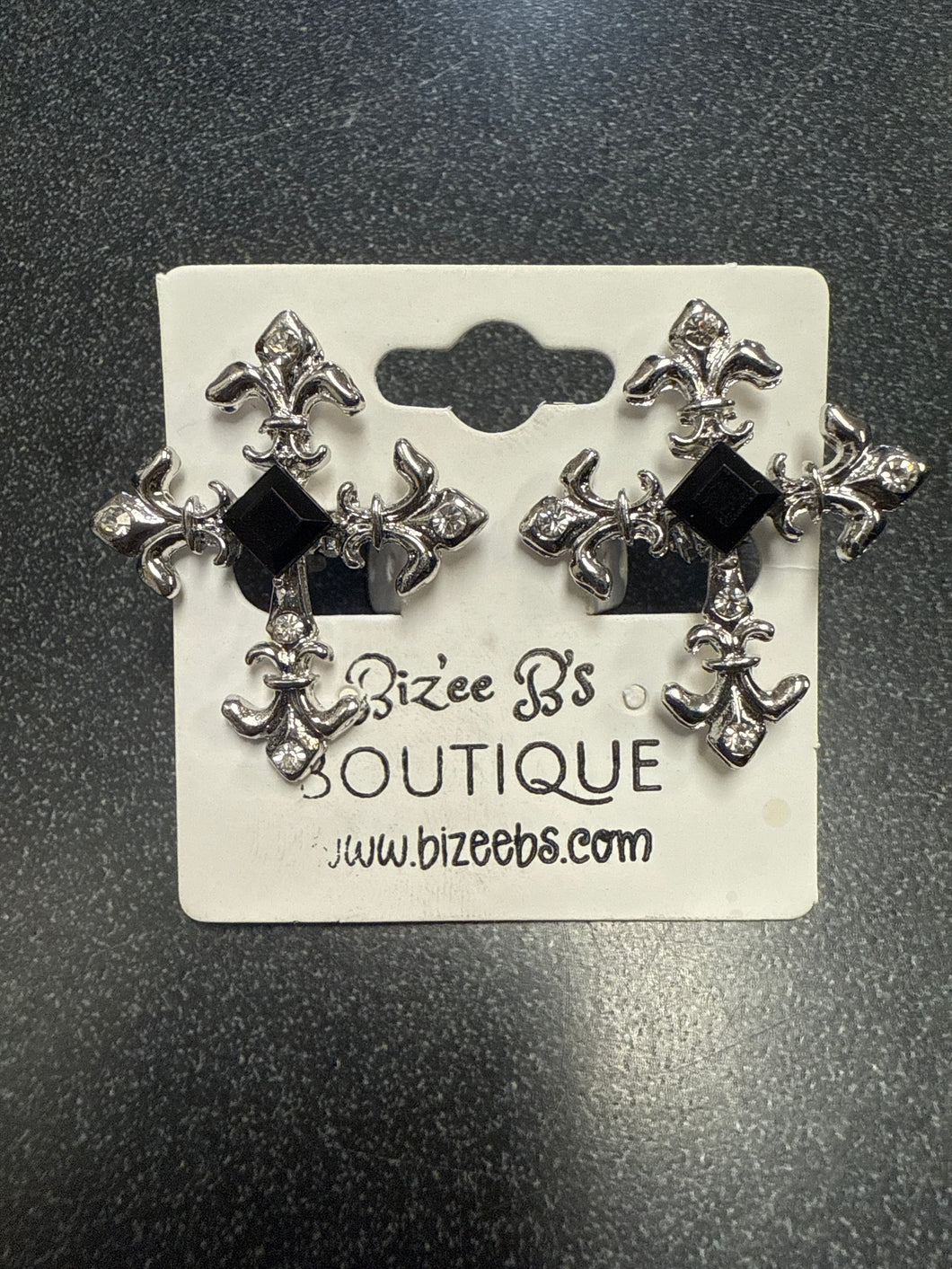 Cross Clip On Earrings