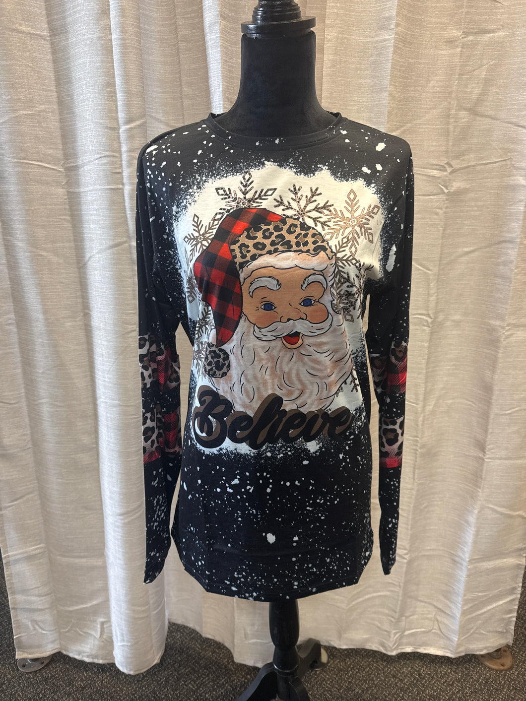 Santa “Believe” Long Sleeve Top