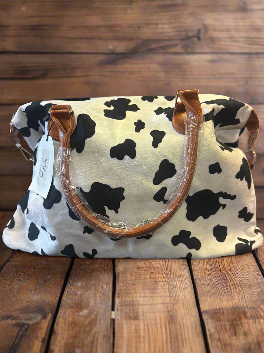 Cow Print Duffel Bag