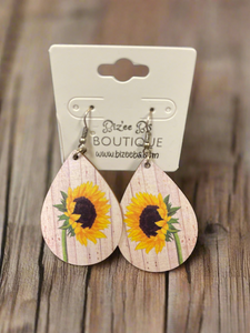 Tipi Tear Drop Wooden Earrings