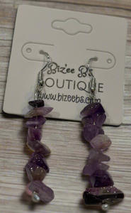 Rock Beaded Dangle Earrings