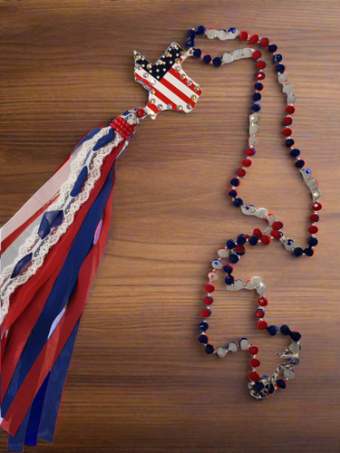 PATRIOTIC TEXAS NECKLACE NEK4509NVRD