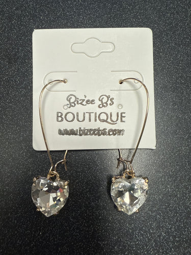 Heart on wire Earrings