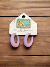 Load image into Gallery viewer, Rubber Hoop Earrings