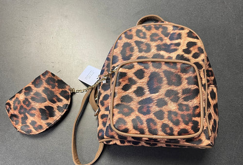 Leopard Backpack w/Coin Bag