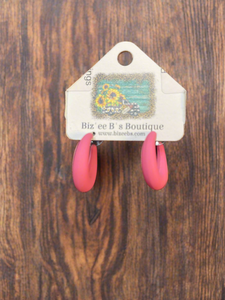 Rubber Hoop Earrings