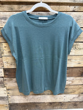 Load image into Gallery viewer, Cotton Modal Slub Rolled Sleeve Tee