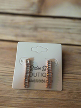 Load image into Gallery viewer, Studded Crystal Drop Earrings