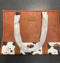 Load image into Gallery viewer, Wrangler Cow Print Tote Bag