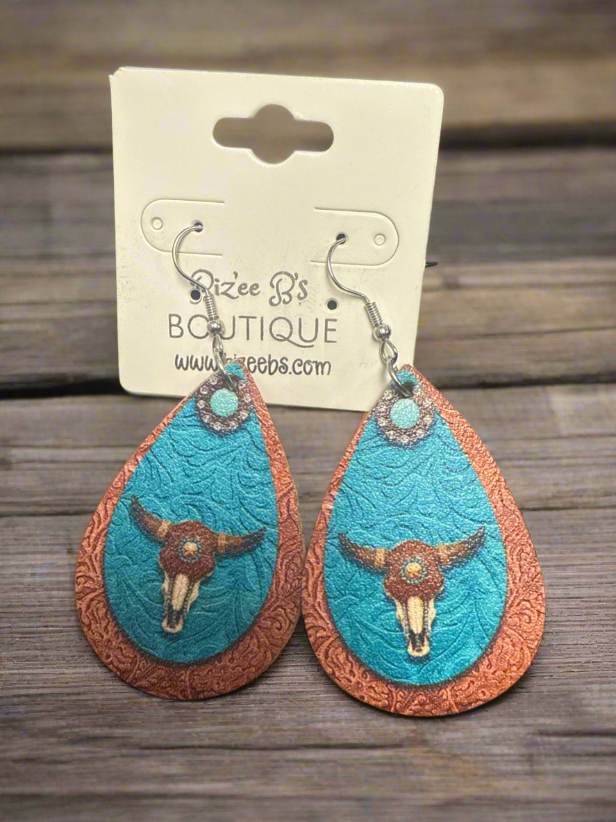 Teardrop Skull Earrings