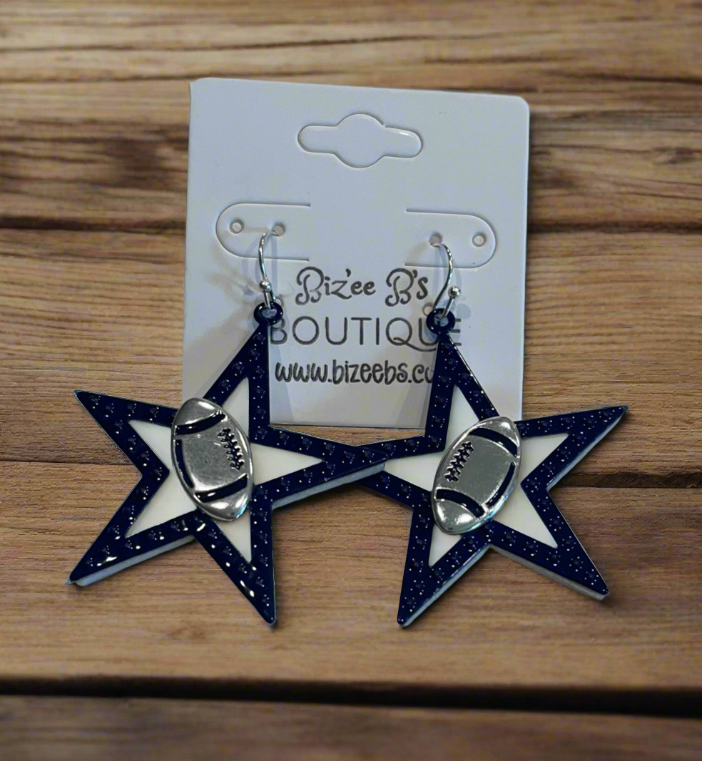 Dallas Cowboy Star Earrings