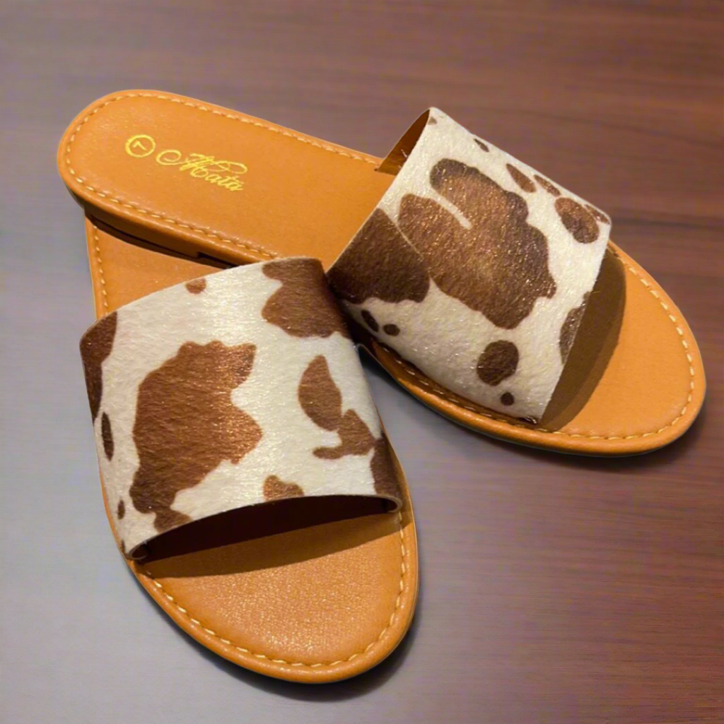 Tan Cow Slip on Sandal COS-1G-L