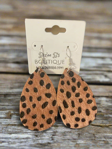 Cheetah Teardrop Earrings