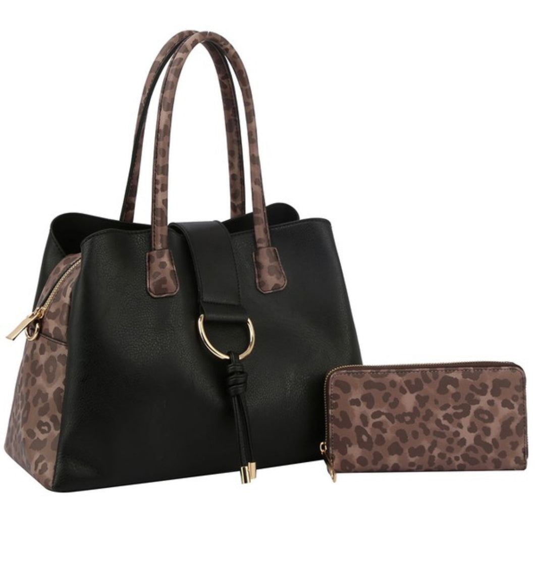 Leopard 2-in-1 Satchel