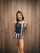 Load image into Gallery viewer, American Flag Backless Tank Top