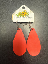 Load image into Gallery viewer, Leather Teardrop Earrings