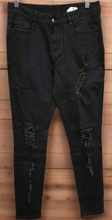 Load image into Gallery viewer, Black Distressed Jean With 5-Pocket SH786061-2