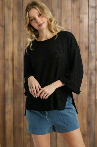 Umgee Waffle Knit Top