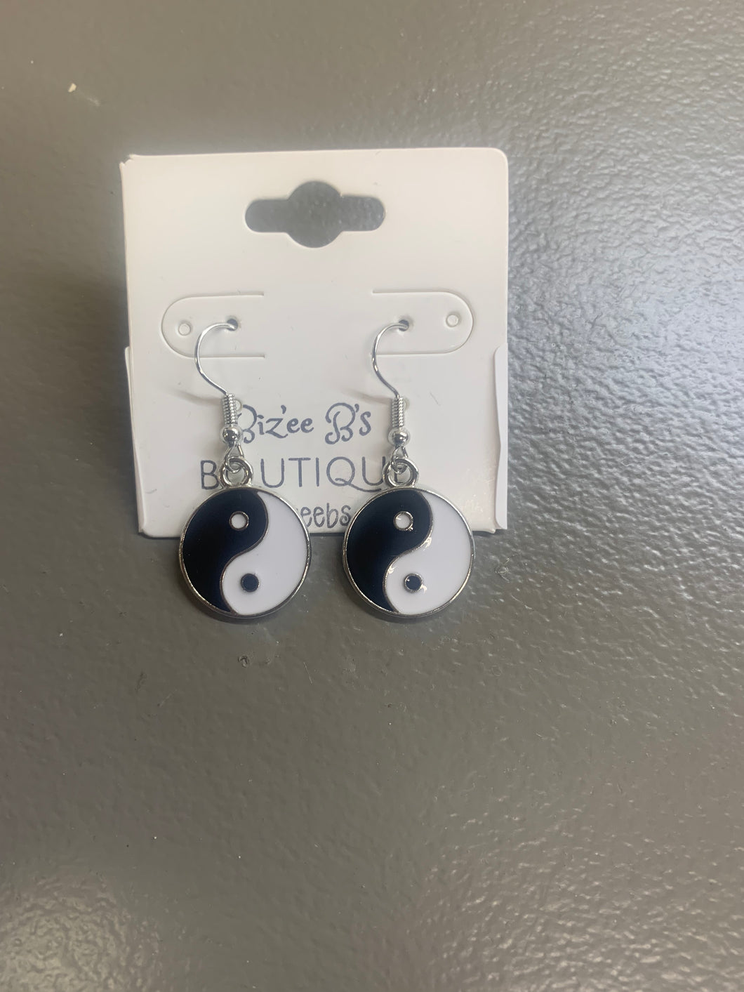 Yin and Yang sign earrings