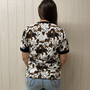 Brown and black cow print