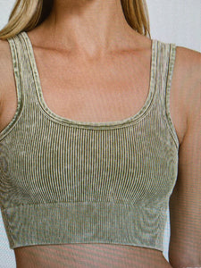 Alyssa Washed Cropped Top