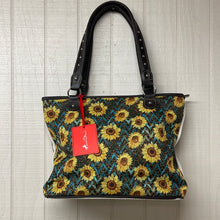 Load image into Gallery viewer, Sunflower canvas tote bag