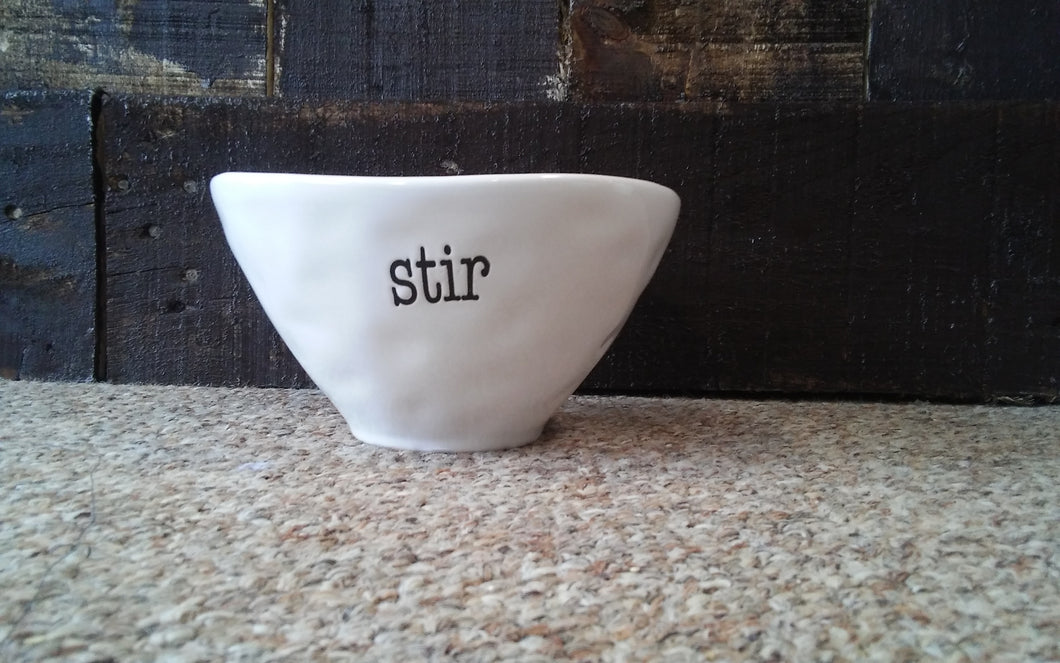Stir glass bowl