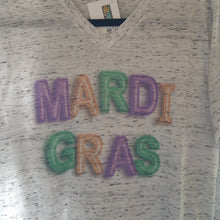Load image into Gallery viewer, Mardi Gras T-Shirt White Marble