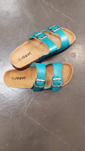 Load image into Gallery viewer, Double Strap Cork Sole Slide Sandal