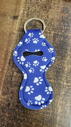 Animal Print Chapstick Holder Key Rings