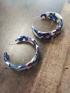 Blue Multi Colored Earrings